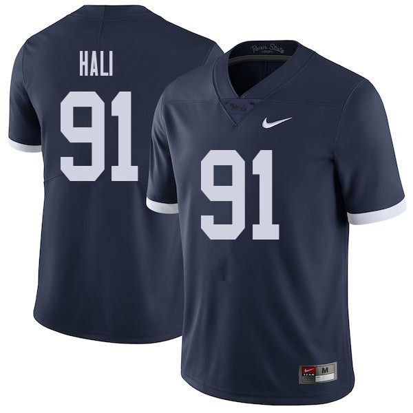 Men #91 Tamba Hali Penn State Nittany Lions College Throwback Football Jerseys Sale-Navy